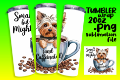 TRENDY 20oz Sublimation Artwork , Coffee Dog Product Image 1