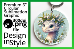 Lovely Circle PNG Coaster Design , Dragon Product Image 1