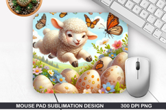 Lambs Mouse Pad Sublimation, Animals Mouse Pad PNG Design Product Image 1