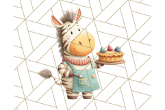 Cozy Safari Baking Animals PNG, Cute Jungle Kitchen Art Product Image 5