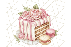 Pastel Tea Clip Art PNG with Sweets and Floral Accents Png Product Image 5