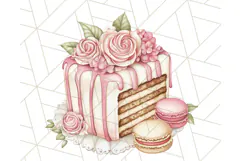 Pastel Tea Clip Art PNG with Sweets and Floral Accents Png Product Image 5