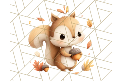 Woodland Autumn Critters PNG Clipart, Cute Fall Animals Product Image 5