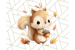 Woodland Autumn Critters PNG Clipart, Cute Fall Animals Product Image 5
