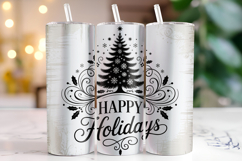 Happy Holiday Tumbler Wrap | Christmas | Sublimation Product Image 1