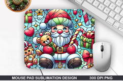 Santa Mouse Pad Sublimation, Christmas Mouse Pad PNG Design Product Image 1