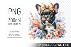 Cute French Bulldog Clipart PNG, Bulldog Graphic Design Product Image 1