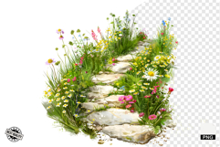 Wildflowers Pathway Clipart Product Image 1