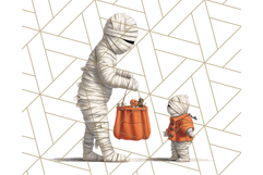 Vintage Halloween PNG Clipart, 1950s Retro Graphics Clip Art Product Image 5