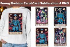 Funny Skeleton Tarot Card Sublimation, Waterproof Sticker Product Image 10