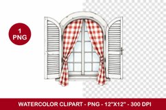 spring png watercolor clipart - window Product Image 1
