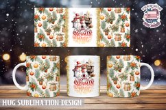 Christmas Mug Wrap Sublimation Snowman Magic Quote Product Image 1
