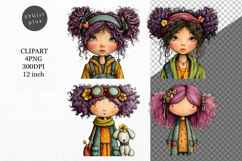 Whimsical Girl Clipart Product Image 1