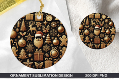 Pattern Stained Glass Ornament PNG, Digital Download File Product Image 1
