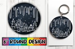 Cheerful Round Coasters PNG, Winter Product Image 1