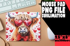 Whimsical Cow Heart Mouse Pad Product Image 1