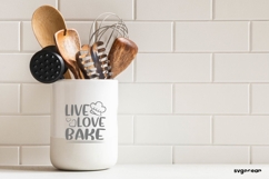 Live Love Bake SVG Engraved | Kitchen Quote Product Image 2