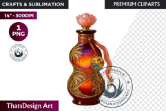 Magical Potion Bottles PNG, Fantasy Witchcraft Clipart witch Product Image 1