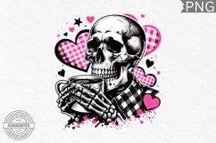 Valentine&#039;s Day Skeleton PNG - Valentine Clipart Sublimation Product Image 1