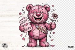 Mothers Day Teddy Bear PNG Product Image 1