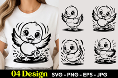 Cute Baby Chick SVG PNG Product Image 1
