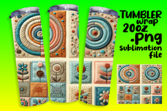 Unique Gift: 20oz Tumbler Design , Patchwork Product Image 1