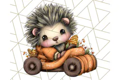 Woodland Autumn Parade Clipart PNG Fall Animals Product Image 5
