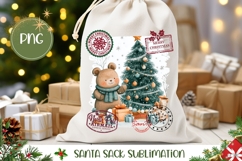 Cartoon Christmas Bear Santa Sack, Christmas Tree Gift Bag Product Image 1