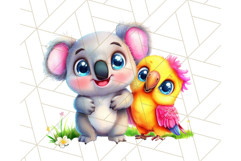 Cute Animal Friends Clipart PNG, Bright Spring Animal Duos Product Image 5