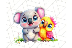 Cute Animal Friends Clipart PNG, Bright Spring Animal Duos Product Image 5