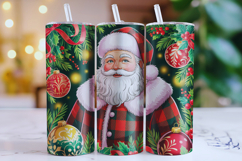 Merry Christmas Santa Tumbler Wrap | Christmas Wrap Product Image 1