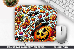 Pumpkin Mouse Pad, Halloween Mouse Pad PNG Design, Halloween Product Image 1