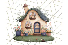 Whimsical Cottagecore Cottage PNG Clipart, Fairy House Png Product Image 5