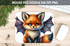 Fox Mouse pad Sublimation - Halloween Animal PNG Design Product Image 1