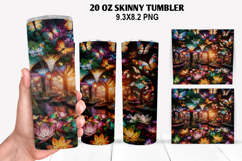 Skinny Tumbler 20oz Wrap Design, Summer Tumble PNG Design Product Image 1