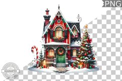 Christmas House Sublimation - Clipart PNG Design Product Image 1