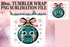 CHEERFUL PRESENT 20oz TUMBLER WRAP, Cute Christmas Product Image 1