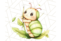 Cute Caterpillar Clipart PNG, Spring Bug Illustrations Product Image 5