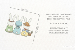 Cute Easter Bunnies Clipart Product Image 8