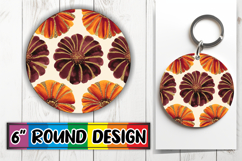 Joyful Coaster Round Style, Flower Pattern Product Image 1