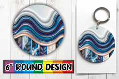 Radiant Round Sublimation Coasters, Pattern Product Image 1