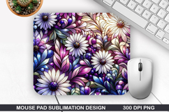 Flowers Mouse Pad Sublimation, Summer Mouse Pad PNG Product Image 1