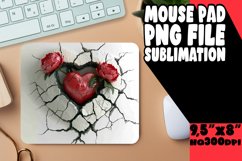 Valentine&#039;s Day Love 3D Hole Sublimation Mouse Pad Product Image 1