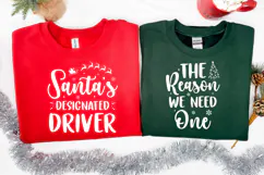 Matching Christmas Quote SVG | Santa's Designated Driver Product Image 3