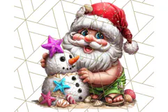 Summer Christmas Clipart PNG, Tropical Holiday Art Clip Art Product Image 5