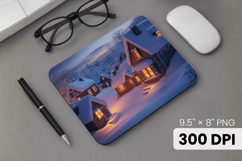 Winter Wonderland Snowflake PNG, Icy Tree Mouse Pad Design Product Image 1