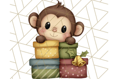 Safari Christmas PNG Clipart, Cute Jungle Animal Art Product Image 5