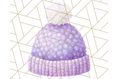 Watercolor Winter Hats and Scarves Clipart PNG Product Image 5