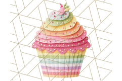 Paper Cupcake Clipart Layered Paper Scrapbook Collage Png Product Image 5