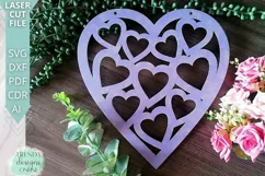 Valentine's day Love Heart Door hanger Glowforge laser cut Product Image 2